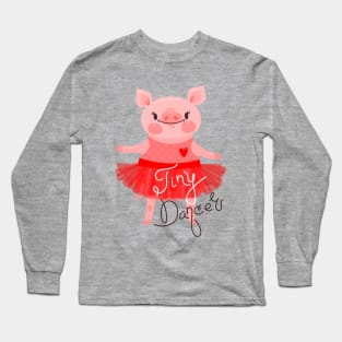 Pig Ballet Dancer Long Sleeve T-Shirt